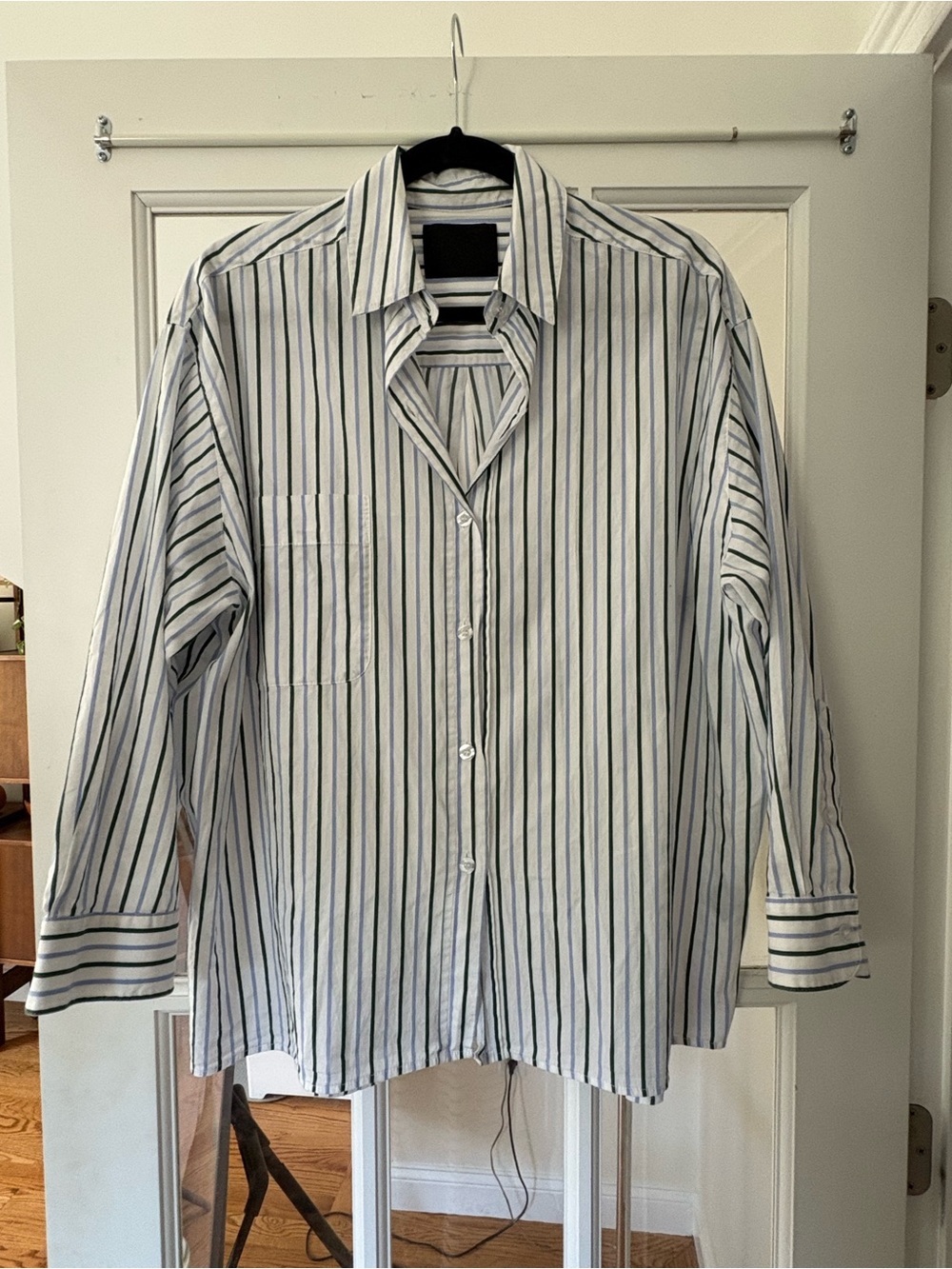 No.6 Store Lake Button Down Shirt stripe cotton sz S Ozma